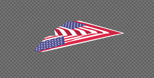Paper Airplane - USA Flag - Pack of 2