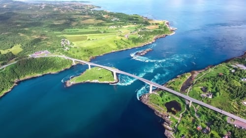 Whirlpools of the Maelstrom of Saltstraumen, Nordland, Norway