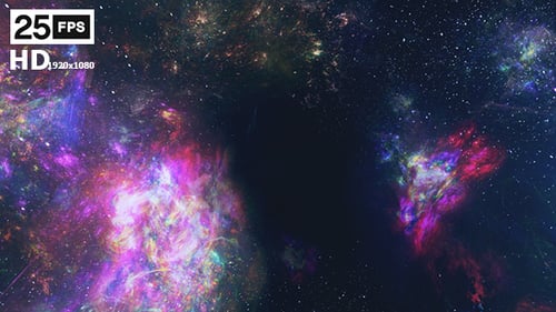 Vibrant Abstract Cosmic Nebula Space Background Animation