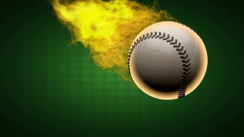 Burning Baseball Ball