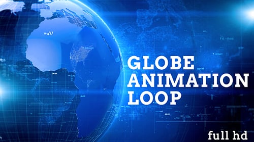 Animated Global Digital Data Network Background for Broadcast