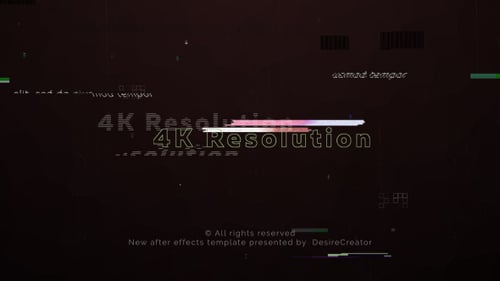 Digital Glitch Logo and Title Reveal