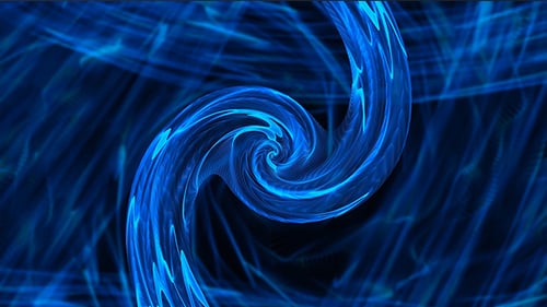 Abstract Blue Energy Swirl Vortex Background Animation