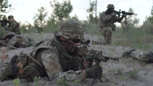 Soldaten bereit zu kämpfen