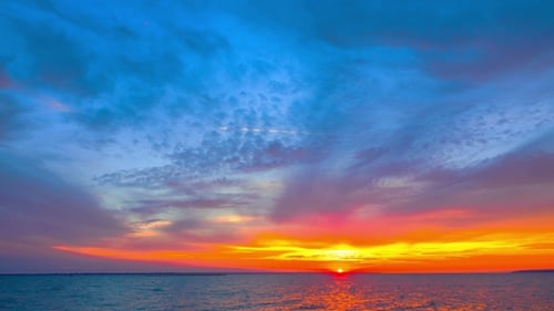 Sunset Sky over the Lake