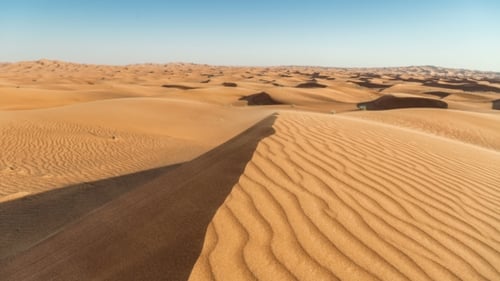 Shot of Sand Dunes at Sunrise, Arabian Desert, Dubai, UAE