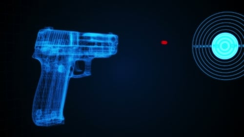 Shooting From a Pistol in a Target
