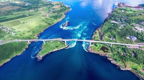 Whirlpools of the Maelstrom of Saltstraumen, Nordland, Norway