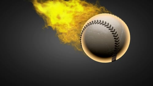 Burning Baseball Dynamic Sports Animation Element