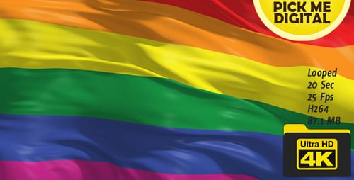 Waving Rainbow Flag Animation for Pride Celebrations and Diversity Content
