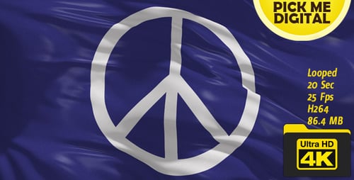 Friedensprotest-Flagge 4K