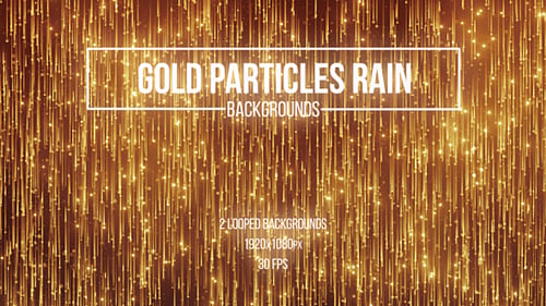 Elegant Gold Particles Rain Abstract Background Loop