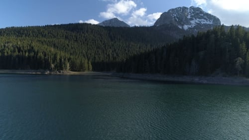 Aerial View of Black Lake in Durmitor National Park in Montenegro