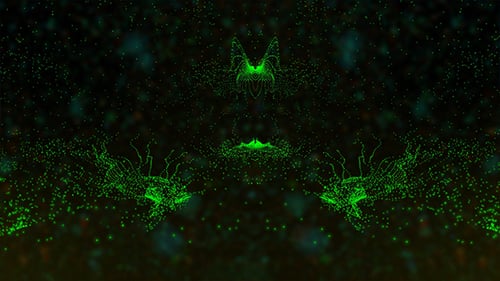 Green Particle Background