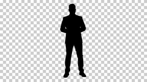 Silhouette businessman, Alpha Channel