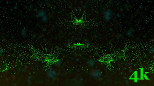 Green Particle Background