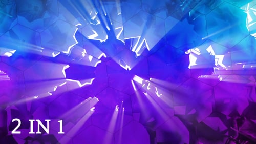 Dynamic Abstract Hexagon Light Rays Background