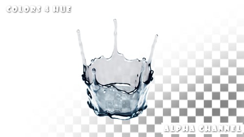 Realistic Water Drop Splash Crown Simulation Pack