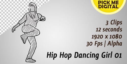 Hip Hop Tanzendes Mädchen 01