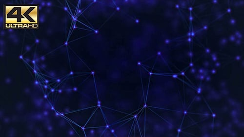 Abstract Futuristic Plexus Network Digital Data Animated Background