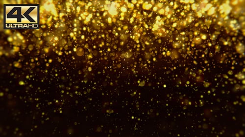 Elegant Golden Falling Particle Background