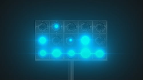 Pulsing Geometric Light Panel Background Animation