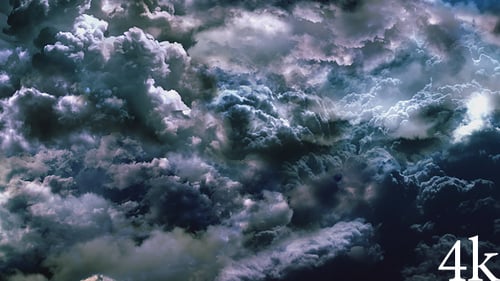 Dramatic Storm Clouds Swirling Through a Dark Sky Time-lapse