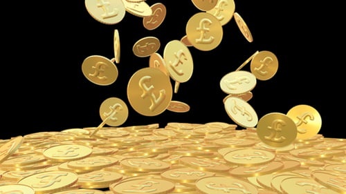 Pound Symbol Gold Coins