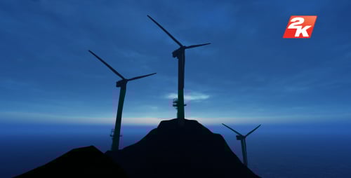 Wind Turbines Generating Clean Energy in a Modern Landscape