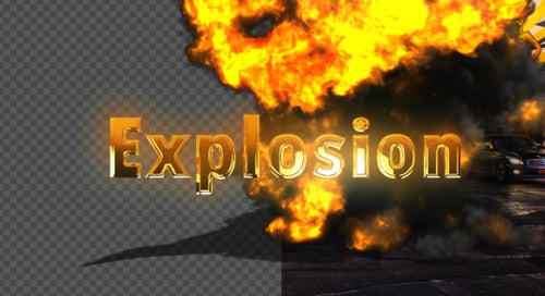 Realistic Fire Explosion Animated VFX Element