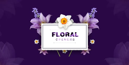 Floral 8 Opening Footages/ Glamour Wedding Titles/ Flowers and Shapes/ Vintage and Hipster/ Romantic