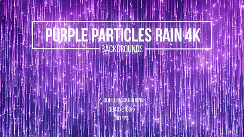 Animated Purple Glittering Particle Streaks Abstract Background