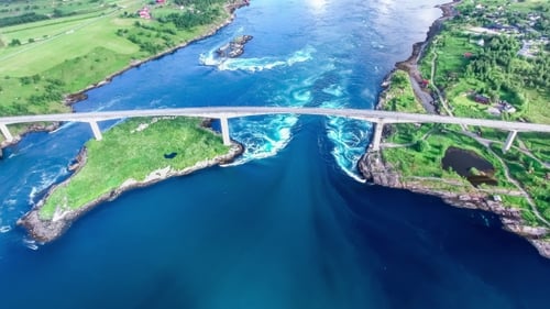 Whirlpools of the Maelstrom of Saltstraumen, Nordland, Norway