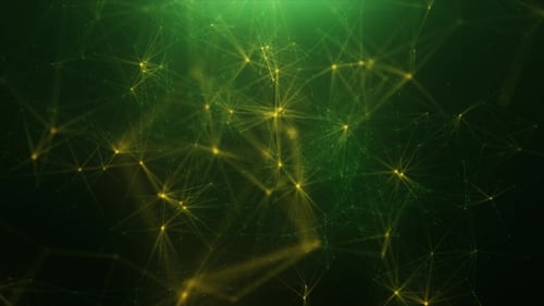 Yellow-green Abstract Background of Plexus