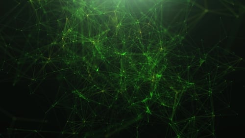 Green Abstract Background of Plexus