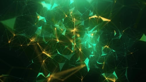 Green-yellow Abstract Background of Plexus