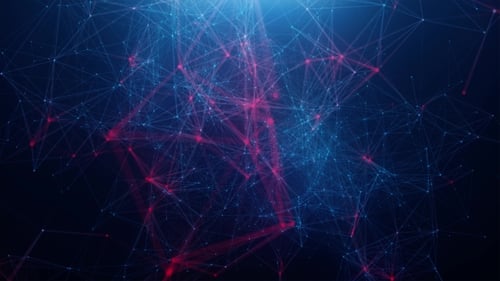 Abstract Glowing Digital Network Animation