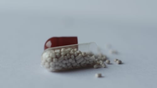 Rotating Pill on White