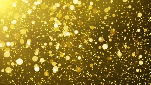 Golden Glitter Particles Abstract Background Loop