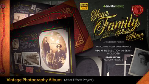 Vintage Family Photo Album Slideshow Template