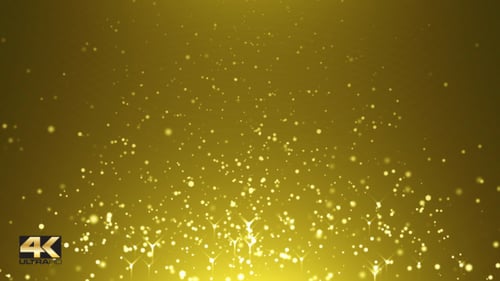 Golden Particles Abstract Celebration Background