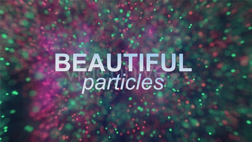 Abstract Green and Pink Glowing Particles Background Loop