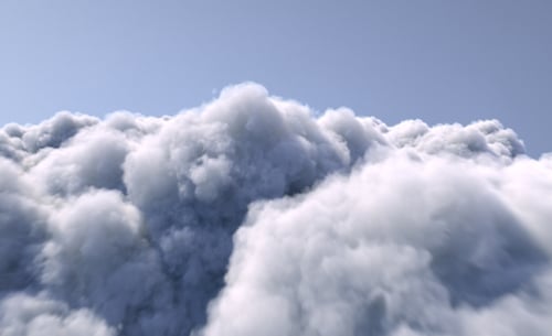 Fast Moving White Clouds with Alpha Channel Overlay