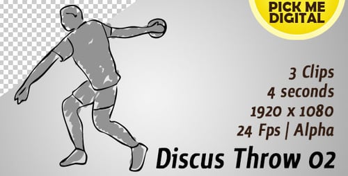 Animated Discus Thrower Sketch for Sports Projects