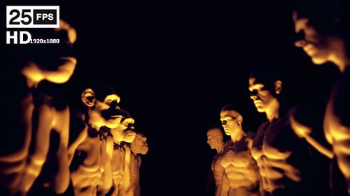 Evolution Concept: Humans vs Apes 3D Animation