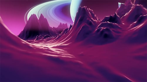 Flying Over a Alien Dream Landscape