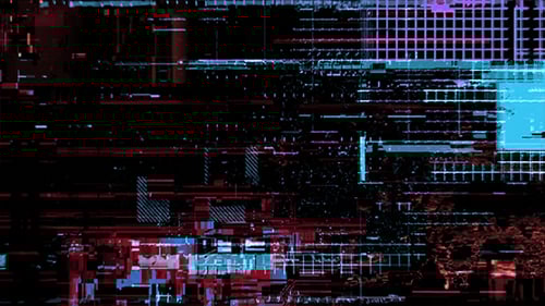 Digital Glitch Corrupted Signal Abstract Overlay