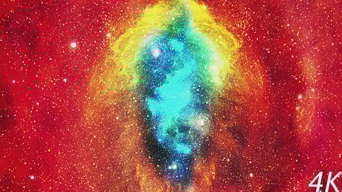Vibrant Nebula Cloud in Deep Space Animation