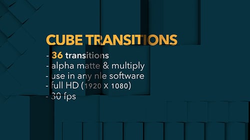 Modern Geometric Cube Transitions Video Pack