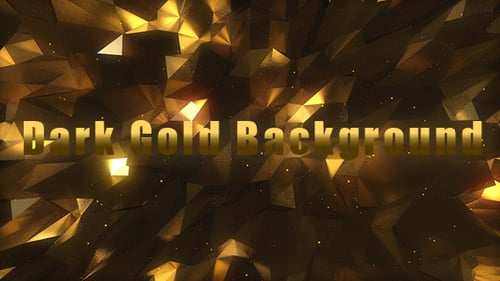 Abstract Golden Geometric Shimmering Polygons Background Loop